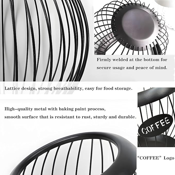 Coffee Pod Holder,K Cup Holder,Large Capacity Kcups Organizer for Counter, Coffee Bar Accessories＆Station Organizer,Pods Storage (White)