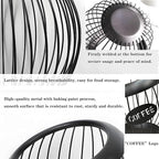 Coffee Pod Holder,K Cup Holders for Counter,Coffee Bar Accessories & Decor,Large Capacity Keurig K-cup Organizer, Nespresso Vertuo Station Organizer,Metal Pods Storage (Black)