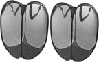 2 Pack Foldable Pop-Up Laundry Hamper, Collapsible Mesh Clothes Basket Laundry Baskets with Carry Handles(Black)