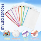 Jetec 32 Pcs Mesh Zipper Bags Toy Storage Bikini Organizer Bag Bolsas Para Guardar Trajes De Bano Waterproof Zipper Reusable Pouch Puzzle Multipurpose for Storage Office(Stylish Color,13 x 9.5 Inch)