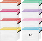 Jetec 32 Pcs Mesh Zipper Bags Toy Storage Bikini Organizer Bag Bolsas Para Guardar Trajes De Bano Waterproof Zipper Reusable Pouch Puzzle Multipurpose for Storage Office(Stylish Color,9 x 7 Inch)