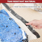 Vacuum Bags for Travel with Rechargeable Pump, 8 Large Compression Packing Seal Bags for Luggage Suitcase, Space Saver for Clothing and Clothes Storage Travel