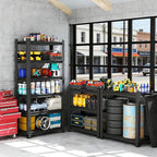 36" W*18" D 6-Tier Garage Storage Shelves, Metal Shelving Unit Heavy Duty Adjustable, 3000lbs Capacity, Utility Storage Rack Organizer for Garage, Basement, Pantry & Warehouse, Black, 77" H