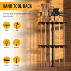 Trailer Tool Rack Shovel Holder - Shovel Rack for Trailer with 6 Tool Holes with Rubber Grommets, Classical Black