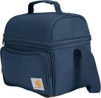 Carhartt Insulated 12 Can Two Compartment Lunch Cooler, Durable Fully-Insulated Lunch Box, Navy