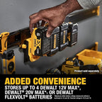 DEWALT Battery Organizer, Holds up to 4 Batteries, Mount Rail, Workshop Storage System Compatible (DWST82819)
