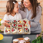 12 Count x 25 Sets Plastic Cupcake Containers, Durable and BPA-Free Cupcake Holder with Lid for Easy Transport Storage, Stackable Clear Cupcake Carriers, Reusable Dessert Boxes