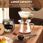 Coffee Pod Basket Holder Hollow Design Metal Coffee Pod Container with Dust Cover Holder Organizer Large Capacity Sturdy Coffee Pod Organizer (black)