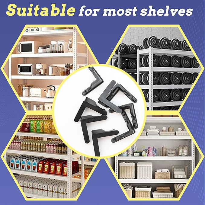 Post Inserts Connectors - PP Plastic, Injection Molded, Sturdy Support - Black, 8 Post Caps, Compatible with Whalen and Costco 5 Shelf Shelving Unit