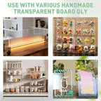 6pcs Medicine Cabinet Shelf Replacement 13inch Wooden Medicine Cabinet Shelves Wooden Bathroom Cabinets Shelves for Living Room Bathroom Kitchen Wall Mounted Medicine Cabinets (Transparent)