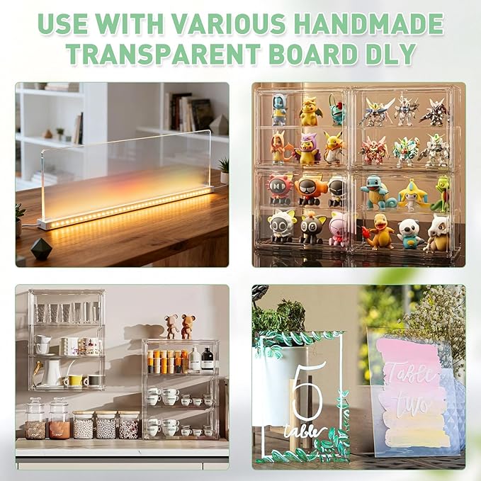 6pcs Medicine Cabinet Shelf Replacement 13inch Wooden Medicine Cabinet Shelves Wooden Bathroom Cabinets Shelves for Living Room Bathroom Kitchen Wall Mounted Medicine Cabinets (Transparent)