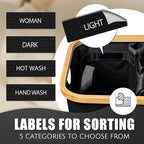 Hampers for Laundry Basket with Lid, 145L Extra Large 3 Section Clothes Divided Organizer for Bedroom, Laundry Room, Dirty Clothing Hamper, Black