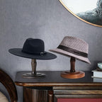 CHADWICK Vintage Style Hat Rack Stand, Rustic Brown Hat Display Stand Wood, Hat Rack Tabletop Cap Organizer and Display Rack, Wig Holder Cowboy Hat Rack Hat Organizer for Closet, Home Decor