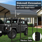 10x20 FT Metal Carport Heavy Duty with Galvanized Steel Roof & Frame, All-Weather Portable Car Garage Canopy Shelter for Cars, Safe Boat Cover Car Ports for Yard
