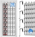over the door shoe organizer,2025 upgraded,over the door shoe organizer,35 Huge clear pockets,over door shoe organizer,Store size 13 shoes,Strong material,hooks Suitable for various doors,White