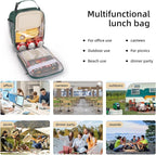 Lunch box Lunch bag for men women Insulated Lunchbox Lunch bags for Work Picnic Travel(Deep green)
