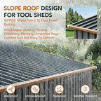 10x12x7.4FT Multi-Used Shed & Outdoor Storage Shed with Lockable Doors, Windows and Vents, Extra Large Metal Tool Shed for Garden, Backyard, Patio, Utility, and Various Storage Shed(Matte Gray)