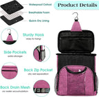 Attmu Portable Shower Caddy College Tote Bag, Quick Dry Hanging Toiletry Bag, Large Capacity Mesh Shower Caddy Portable for College Dorm Room Essentials for Boys and Girls for Bath Camping (Pink)