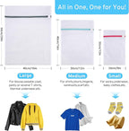 3 Pack 3 Size Durable Honeycomb Mesh Laundry Bags Set for Delicates with AUTO-Lock Zipper, Lingerie Bags for Washing Delicates, Laundry Bags Mesh Wash Bags, Delicates Laundry Bag