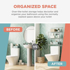 Zenna Home Over the Toilet Storage Shelf Space Saver, Behind Toilet Bathroom Organizer and Storage, Metal Bathroom Organizer with 3 Shelves, Satin Nickel