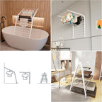 Whitmor Spacemaker Folding Drying Rack, Indoor Clothes Organizer with Patent-Pending Design, Space Saving, 6" L x 26" W x 51.5" H,White Deluxe