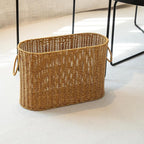 JJSQ Toilet Rattan Basket Water Hyacinth Toilet Paper Basket with Handles Large Toilet Papers Storage Container for up to 9 Rolls Bathroom Accessories Organizer (Rattan)
