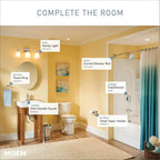 Moen DN8324CH Retreat Collection 24-Inch Bathroom Single Towel Bar, Chrome (Pack of 2)