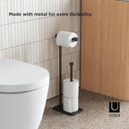 Umbra Cappa Toilet Paper Holder & Reserve, Black