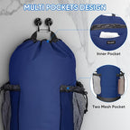 BALEINE 2PK 120L Laundry Bag Backpack, 900D Oxford Fabric Large Travel Laundry Bags with Shoulder Straps and 2 Mesh Pockets for College Dorm, Apartment, Laundromat (Navy, 120L)