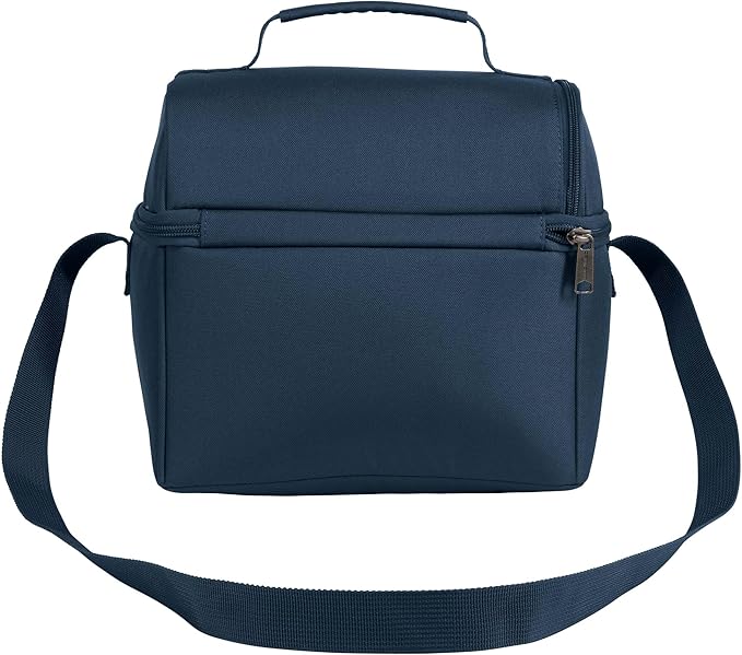 Carhartt Insulated 12 Can Two Compartment Lunch Cooler, Durable Fully-Insulated Lunch Box, Navy