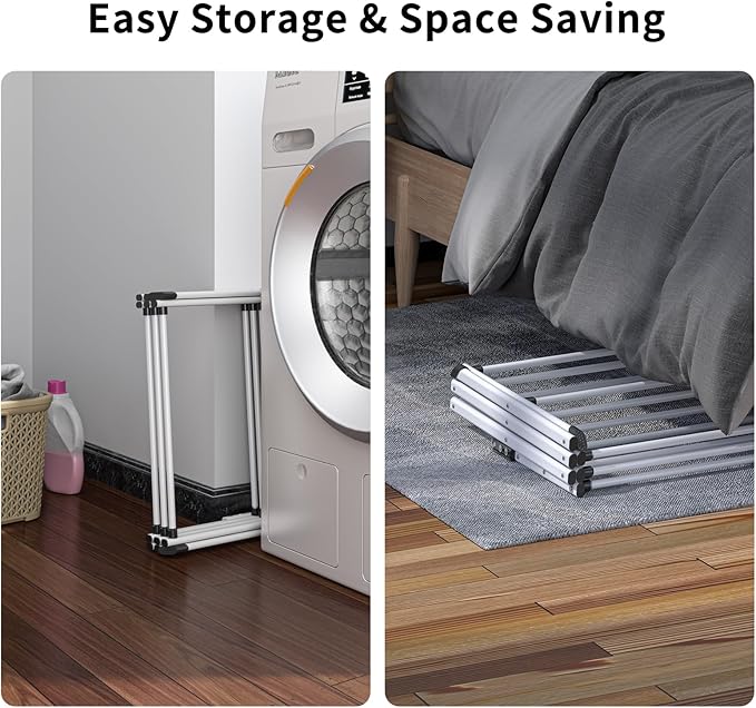3 Tier Clothes Drying Rack, Foldable Drying Rack Clothing,Indoor & Outdoor Laundry Rack for Drying Clothes,Space-Saving Design, Metal Collapsible Dryer Racks for Laundry-White+Black