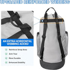 BALEINE 150L Laundry Bag Backpack, 900D Oxford Fabric Large Travel Laundry Bags with Shoulder Straps and 2 Mesh Pockets for College Dorm, Apartment, Laundromat (Grey, 150L)