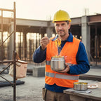 40oz Insulated Food Jar with 2 Compartments, Leak-Proof Thermo for Hot Food Wide Mouth Stainless Steel Includes Spoon and Fork Soup Thermo Lunch Containers Bento Box for Adults, Silver