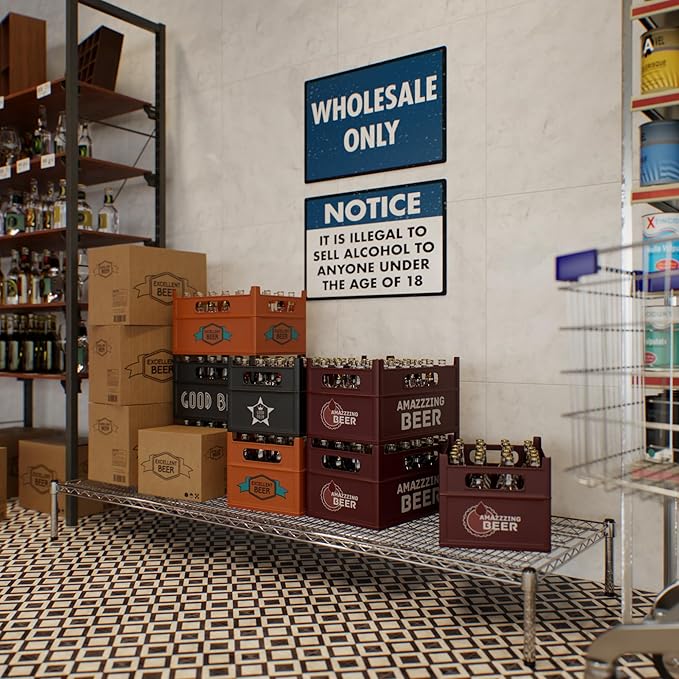 24" Deep x 72" Wide x 8" Height Wire Shelving Kit | 1-Tier | NSF Commercial Storage Rack Unit