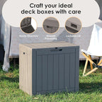 Resin Deck Box - 30 Gallon Lockable Outdoor Storage, Water-Resistant Indoor/Outdoor Bin for Package Delivery, Patio Cushions, Gardening Tools