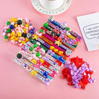 80 Set Cheer Pins Spirit Clips Include 140 Wooden Colored Clothes Pins Mini Resin Animals and 300 Self Adhesive Stickers Pen for Cheerleading Backpacks Cheer Gifts Bulk (Colorful)