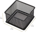 Annova Mesh Stackable Drawer Cabinet and Shelf Organizer Bins Storage Basket School Office Supply Holder Tray- Set of 2 (Black, 3x3x2 Inch)