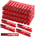 Kigeli 30 Pcs Spirit Clips Cheer Pins Cheerleader Gifts Clothes Pins for Backpacks Competition Glittered for Team Cheer Gifts Stuff Supplies Party Favors Accessories Bulk(Red,Shiny)