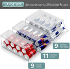 Sorbus Fridge & Pantry Can Organizer - 3 Size Dispenser for Standard, Skinny Cans & Water Bottles