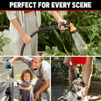 Short Garden Hose 6ft x 5/8", NON-EXPANDABLE Heavy Duty Premium Flexible Short Water Hose, No Kink, Leakproof, Lightweight Hybrid Hose with Male to Female Fittings for Household&Backyard