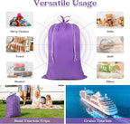 Heavy Duty Laundry Bag with Handles, Extra Large Drawstring Bag, Laundry Hamper Replacement Liner, 3 to 4 Load Capacity, Machine Washable, Ultra-Light and Foldable