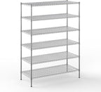 24" Deep x 54" Wide x 74" Height Wire Shelving Kit | 6-Tier | NSF Commercial Storage Rack Unit