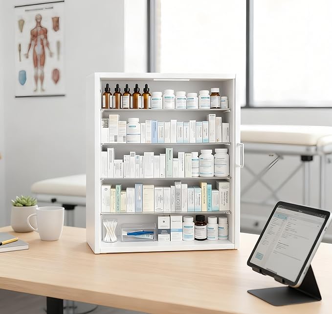5-Pack 13-Inch Medicine Cabinet Shelves, Clear Acrylic Medicine Cabinet Shelf Replacement, Shatterproof 13" Long Bathroom Shelves, Durable Glass Alternative, Set of 5