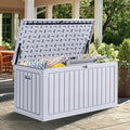 YITAHOME 90 Gallon Double-Wall Deck Box with Side Handles, Outdoor Large Storage for Patio Furniture Cushions, Garden Pool Accessories, Water Resistant & Lockable