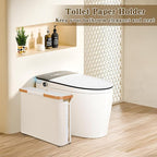 Toilet Paper Storage Basket with Lid - The Ultimate Bathroom Organizer, Free Standing Toilet Paper Holder for Up to 9 Mega Rolls, Toilet Tissue Storage Bin with Handle for RV Closet, Beige