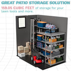 Devoko 6x4 FT Resin Storage Shed with Floor, Outdoor Plastic Garden Shed with Window, Waterproof Tool Storage Shed with Lockable Door for Patio, Garden, Backyard, Dark Gray