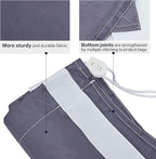 HOMEST 2 Pack XL Nylon Laundry Bag with Strap, Large Dirty Garments Organizer, Easy Fit a Hamper or Clothing Basket, Can Carry Up to 4 Loads of Clothes, Grey