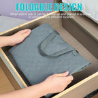 105L Extra Large Storage Bags for Blankets, King Comforters, Bedding, Clothes, Pillows, Sheets - Closet Organizers and Storage with 4 Handles & Clear Window, Foldable & Breathable (Grey, 4pack)