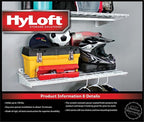 HyLoft 2-Pack Heavy Duty Steel Wall Garage Shelving, 36 in. x 18 in. Adjustable, Includes Hanging Rod, Max Shelf Load 200 Pounds, Item 777, White Powder Coated Finish