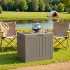 Patiowell 43 Gallon Resin Deck Box, Outdoor Storage Box for Patio Furniture, Deliveries, Pool Supplies,Waterproof and Lockable (Brown)